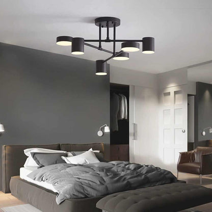 Chandelier Ceiling Light Modern Iron Sputnik LED, Black / Gold