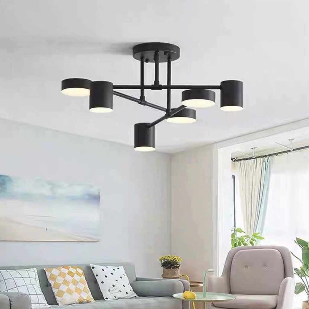 Chandelier Ceiling Light Modern Iron Sputnik LED, Black / Gold