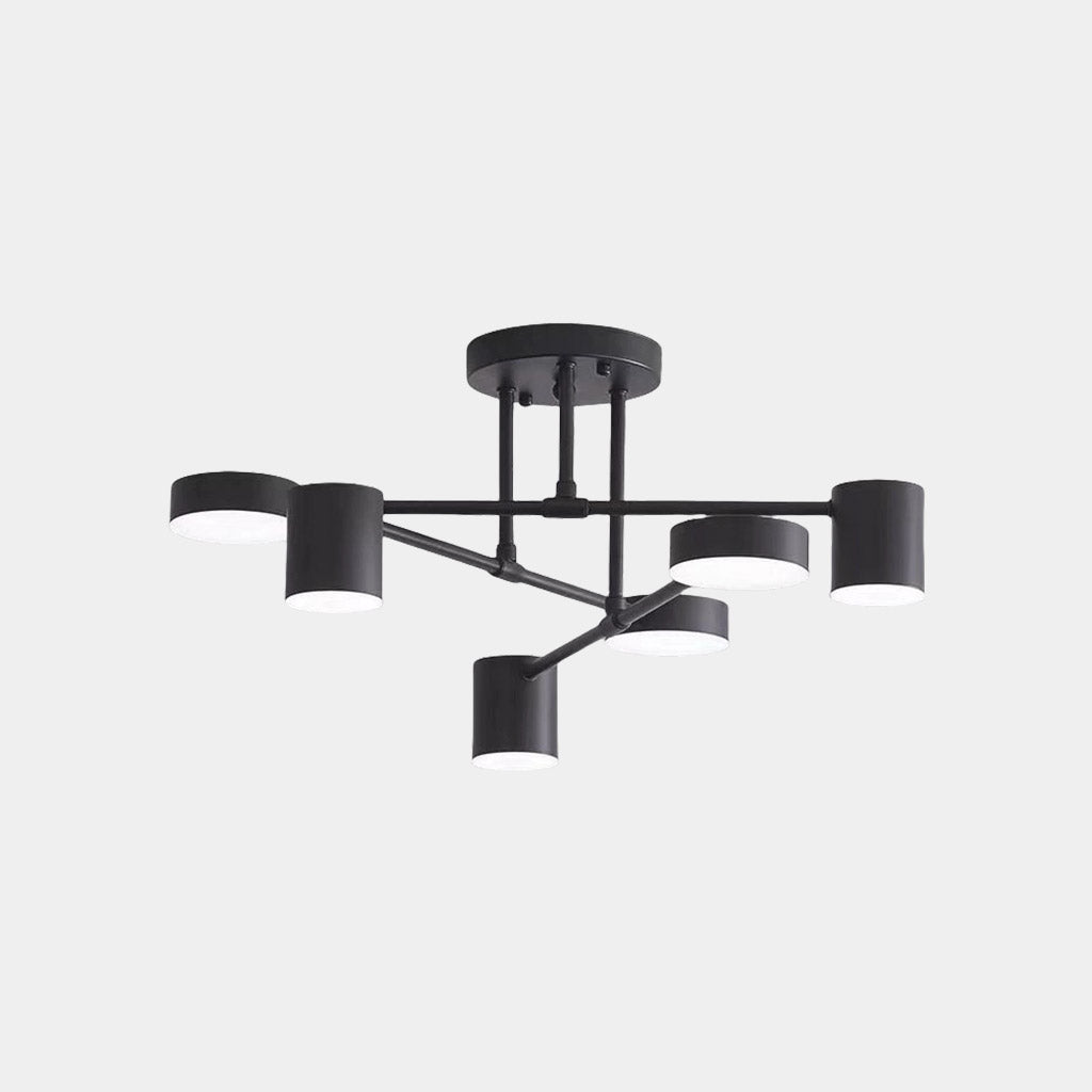 Chandelier Ceiling Light Modern Iron Sputnik LED, Black / Gold