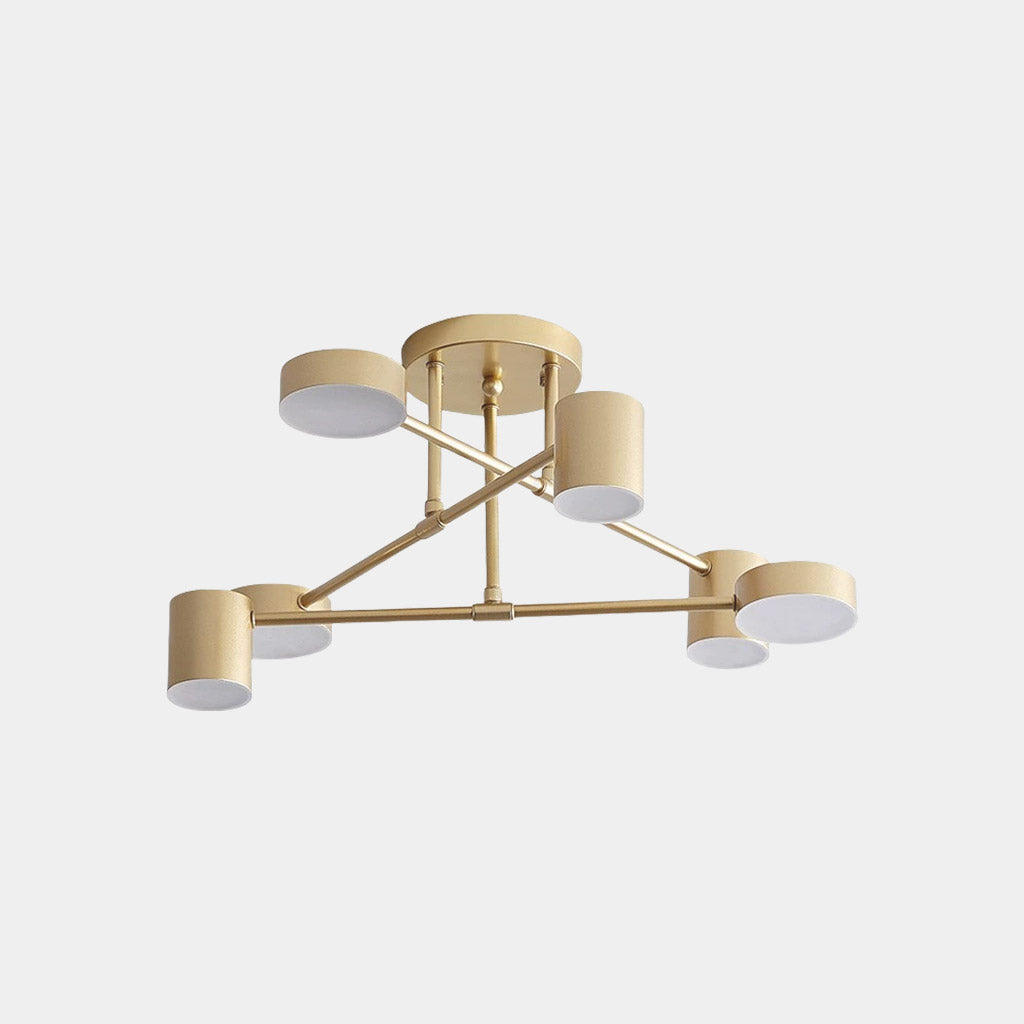 Chandelier Ceiling Light Modern Iron Sputnik LED, Black / Gold