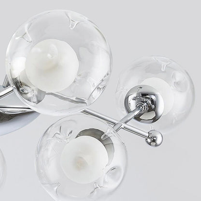 Chandelier Nordic Iron Glass Ball Sputnik, Chrome