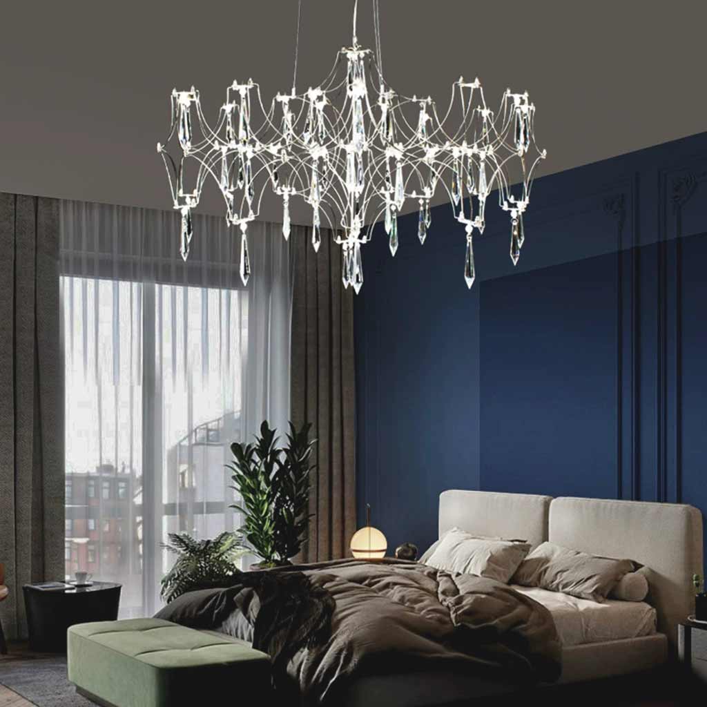 Chandelier Luxury Starry Firefly Mira Crystal LED, Chrome / Gold