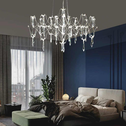 Chandelier Luxury Starry Firefly Mira Crystal LED, Chrome / Gold