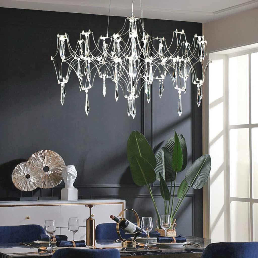 Chandelier Luxury Starry Firefly Mira Crystal LED, Chrome / Gold