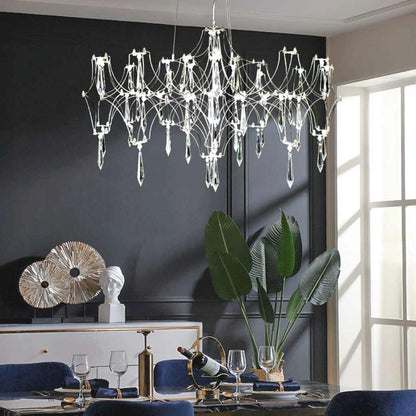 Chandelier Luxury Starry Firefly Mira Crystal LED, Chrome / Gold
