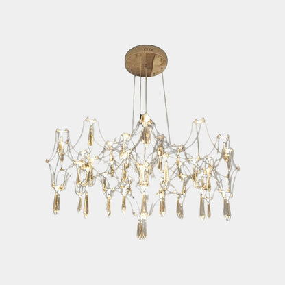 Chandelier Luxury Starry Firefly Mira Crystal LED, Chrome / Gold