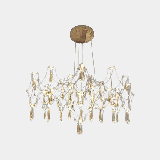 Chandelier Luxury Starry Firefly Mira Crystal LED, Chrome / Gold