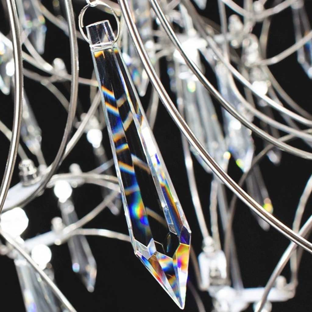 Chandelier Luxury Starry Firefly Mira Crystal LED, Chrome / Gold