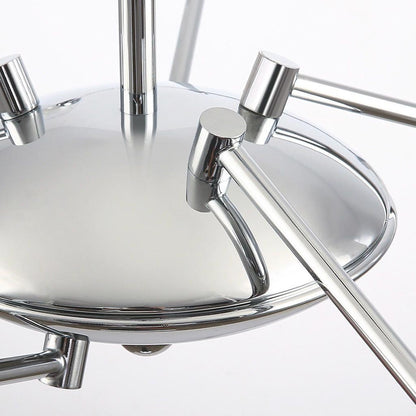 Chandelier Nordic Iron Glass Ball Sputnik, Chrome