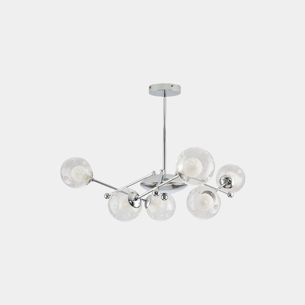 Chandelier Nordic Iron Glass Ball Sputnik, Chrome