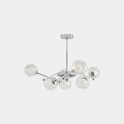 Chandelier Nordic Iron Glass Ball Sputnik, Chrome