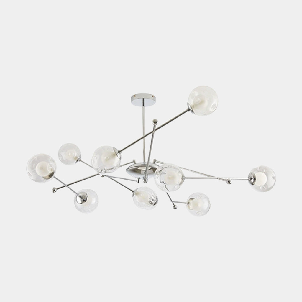 Chandelier Nordic Iron Glass Ball Sputnik, Chrome