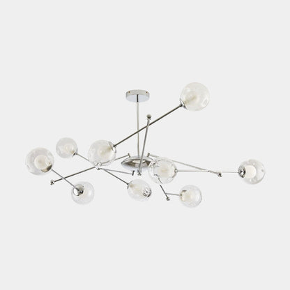Chandelier Nordic Iron Glass Ball Sputnik, Chrome