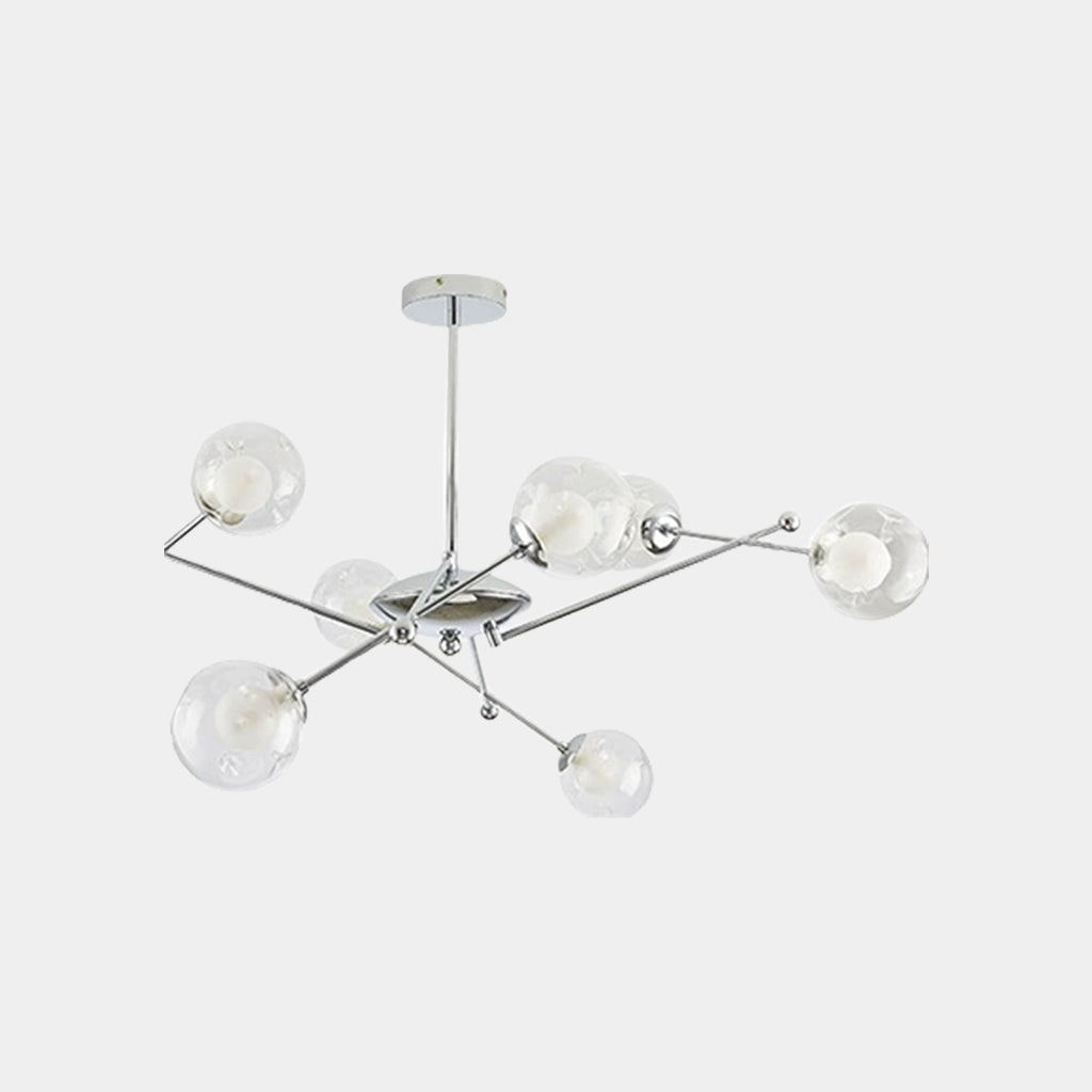 Chandelier Nordic Iron Glass Ball Sputnik, Chrome