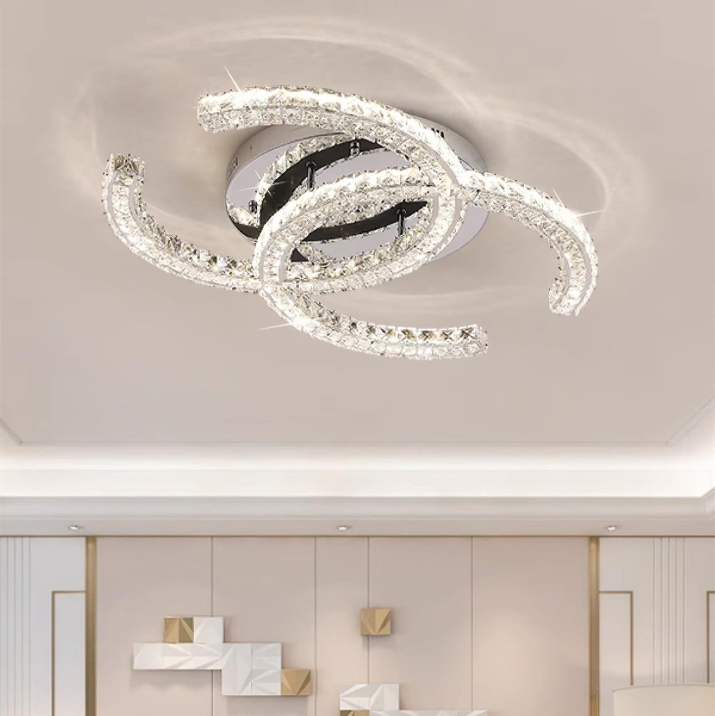 Kristy Crystal Ceiling Light  Double C