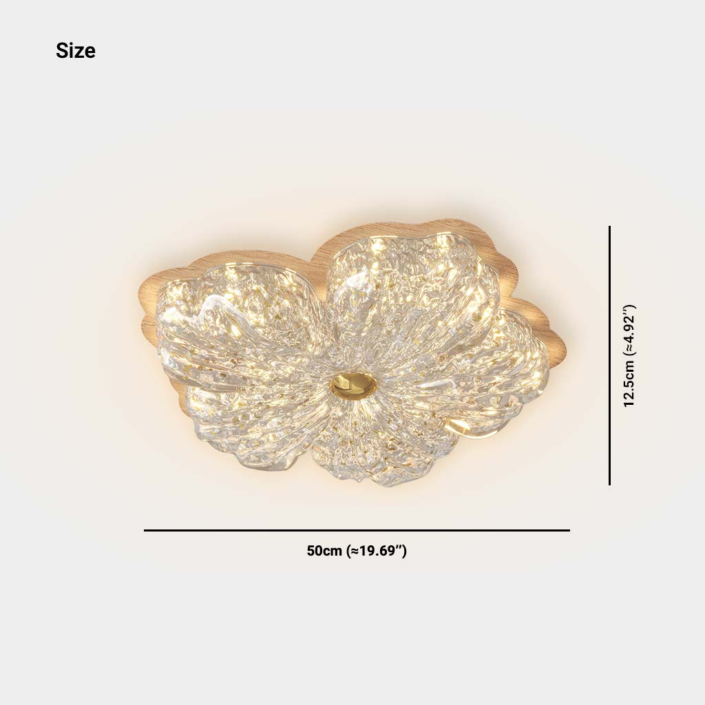 Flower Gold Foil Ceiling Light Luxury Flush Mount LED