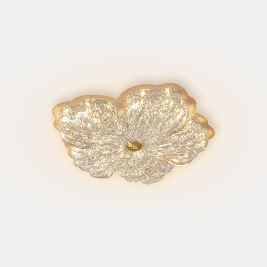 Flower Gold Foil Ceiling Light Luxury Flush Mount LED