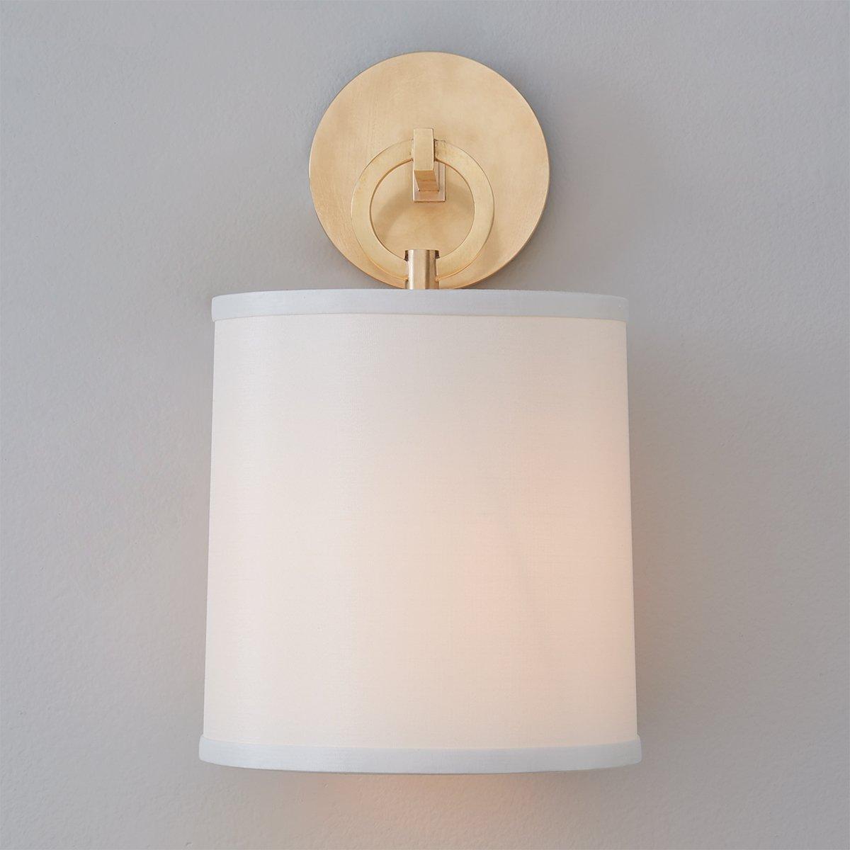 Iris Wall Lamp Farmhouse Fabric Cylindrical