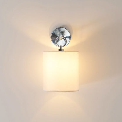 Iris Wall Lamp Farmhouse Fabric Cylindrical