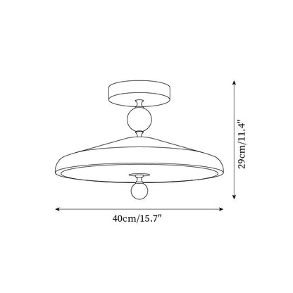 Belano Wooden Frame Round Ceiling Light
