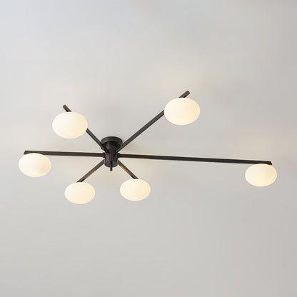 Jania Modern Glass Black Ceiling Light