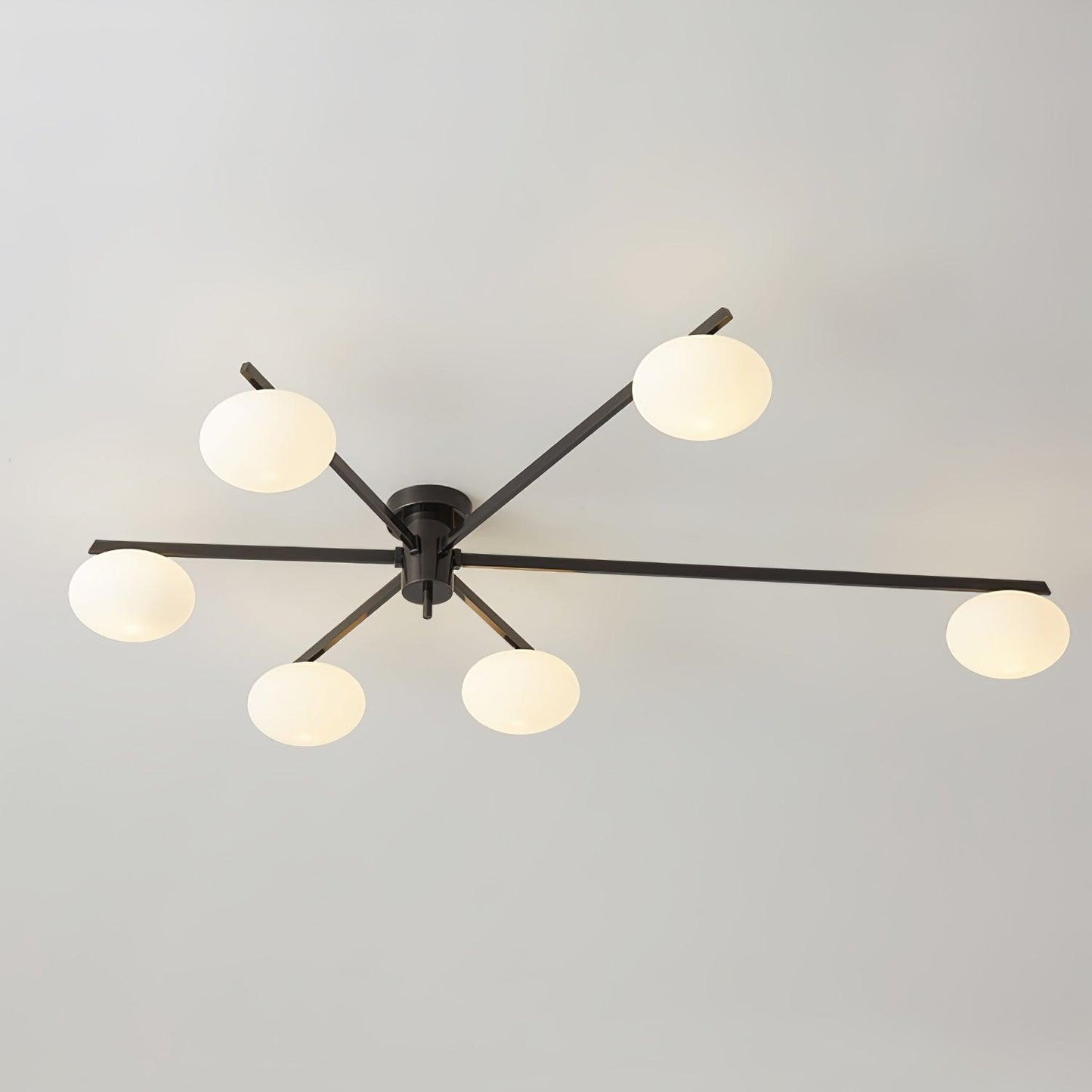 Jania Modern Glass Black Ceiling Light