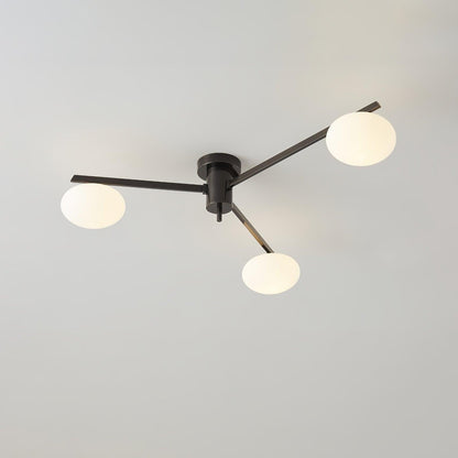 Jania Modern Glass Black Ceiling Light