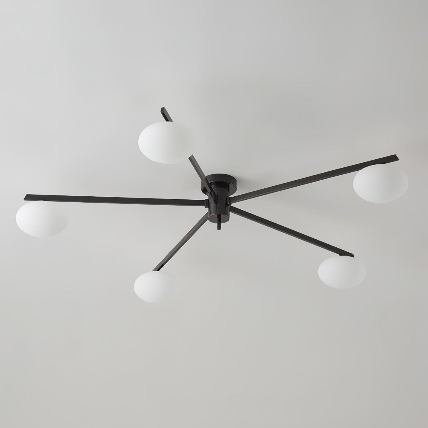 Jania Modern Glass Black Ceiling Light