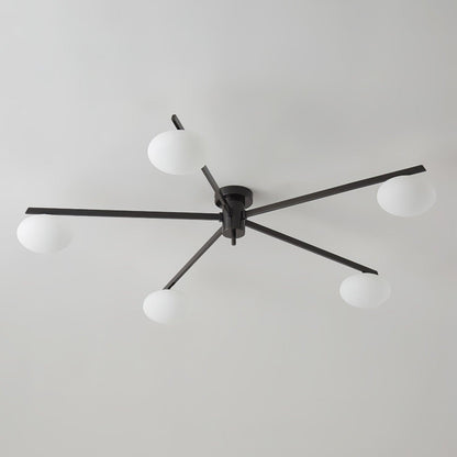 Jania Modern Glass Black Ceiling Light