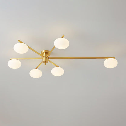 Jania Modern Glass Black Ceiling Light