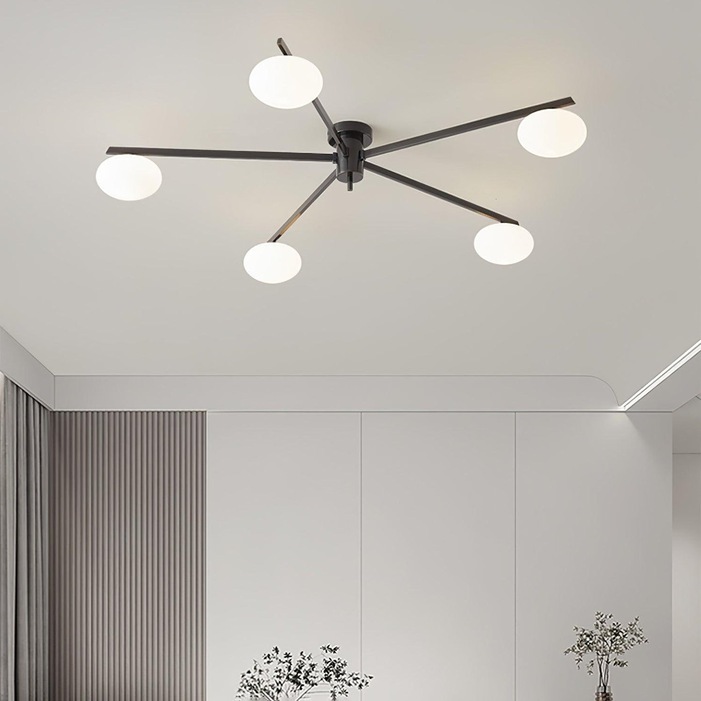 Jania Modern Glass Black Ceiling Light