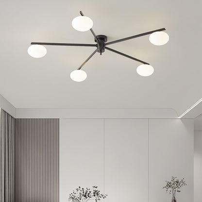Jania Modern Glass Black Ceiling Light
