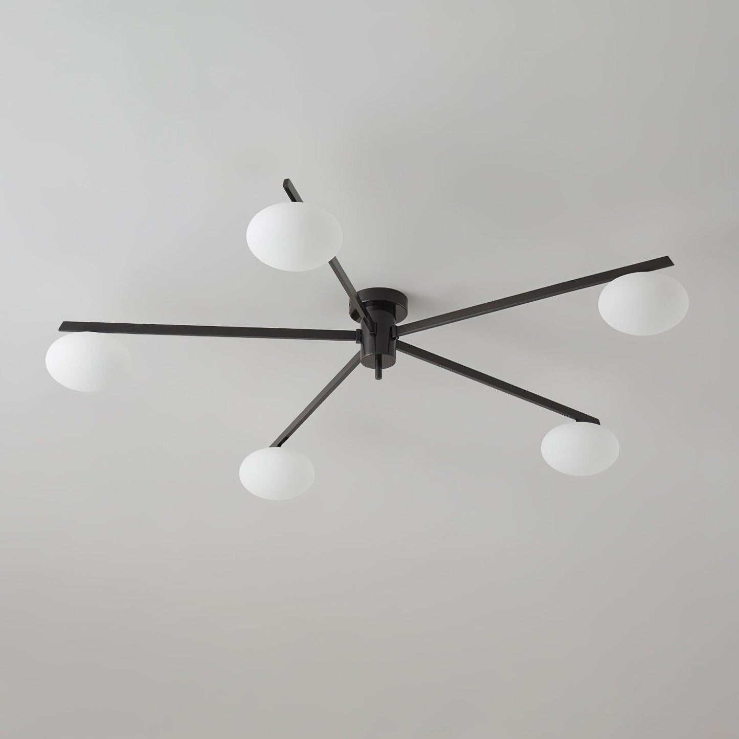 Jania Modern Glass Black Ceiling Light
