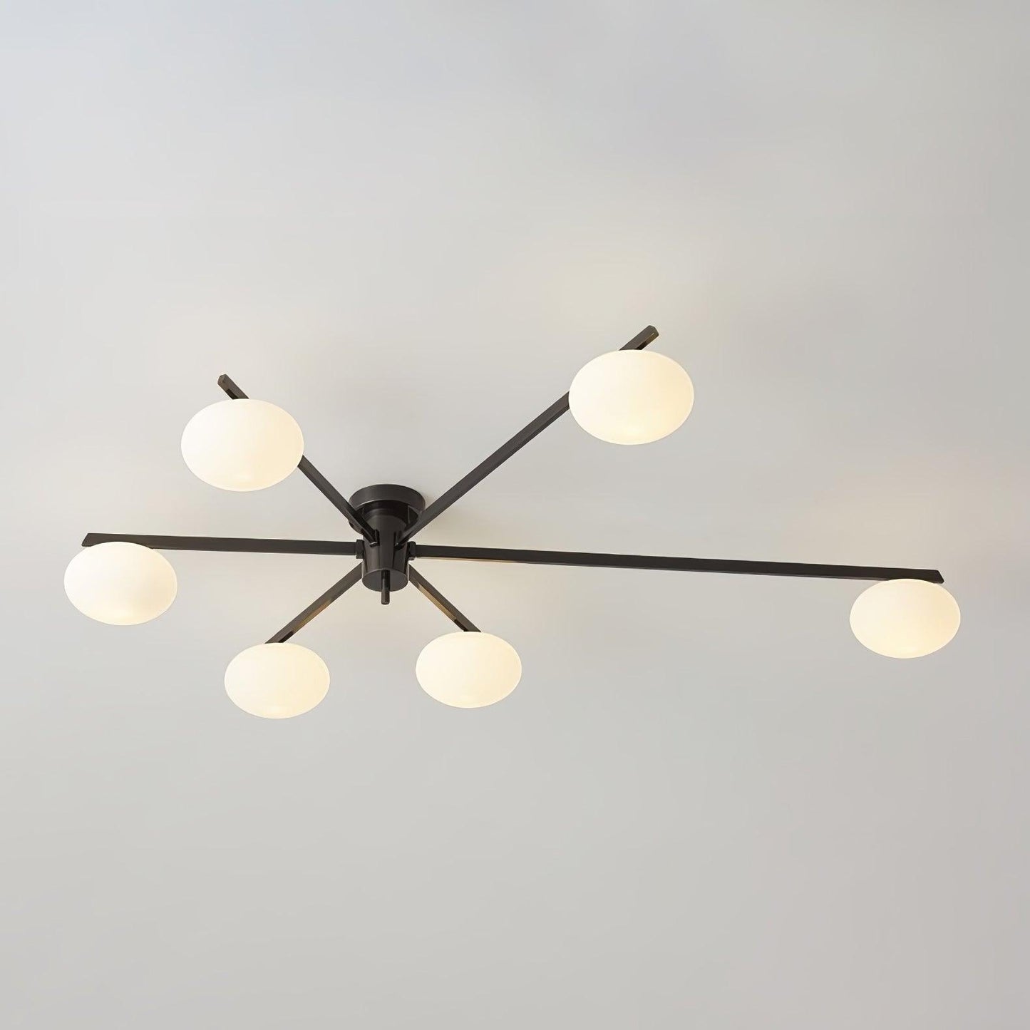Jania Modern Glass Black Ceiling Light