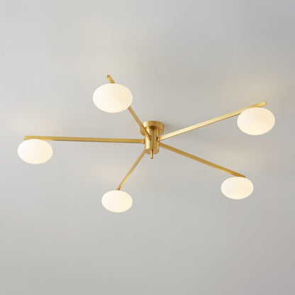 Jania Modern Glass Black Ceiling Light