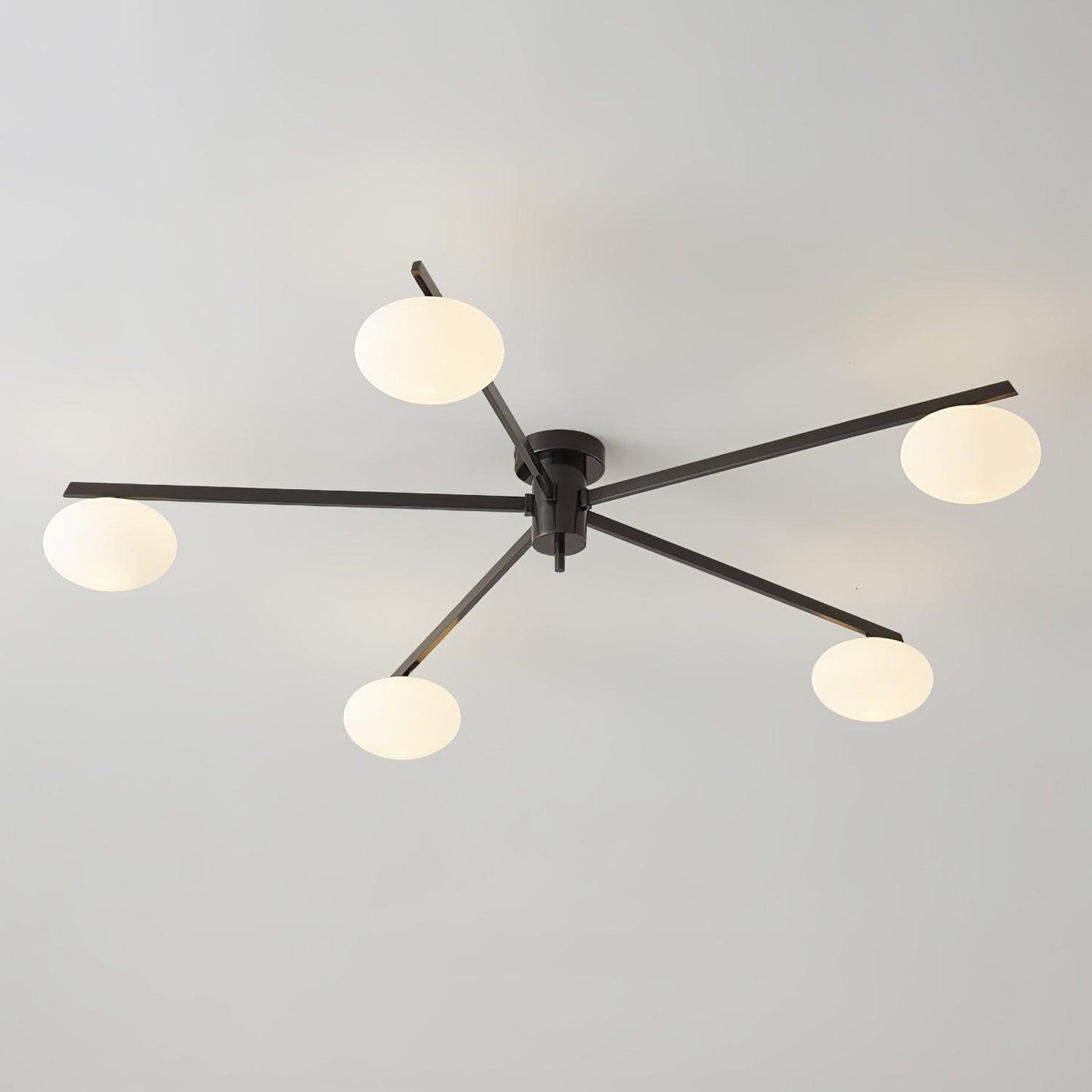 Jania Modern Glass Black Ceiling Light