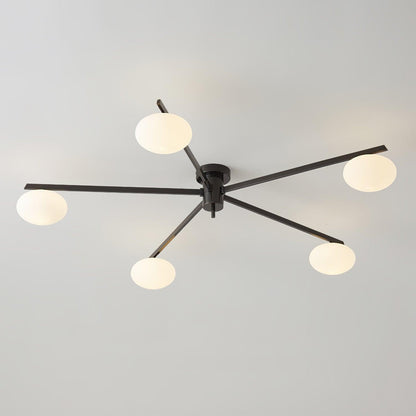 Jania Modern Glass Black Ceiling Light