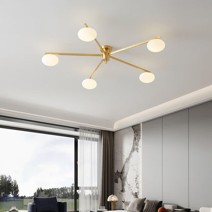 Jania Modern Glass Black Ceiling Light