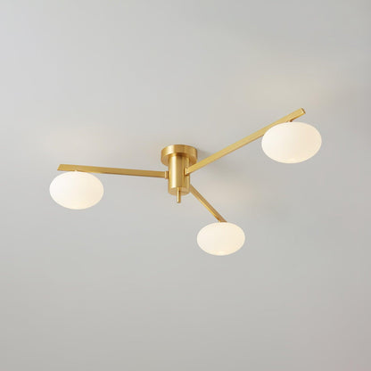 Jania Modern Glass Black Ceiling Light