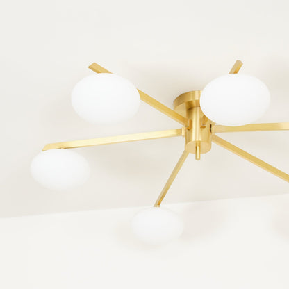 Jania Modern Glass Black Ceiling Light