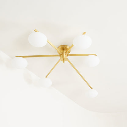 Jania Modern Glass Black Ceiling Light