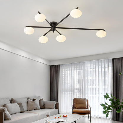 Jania Modern Glass Black Ceiling Light