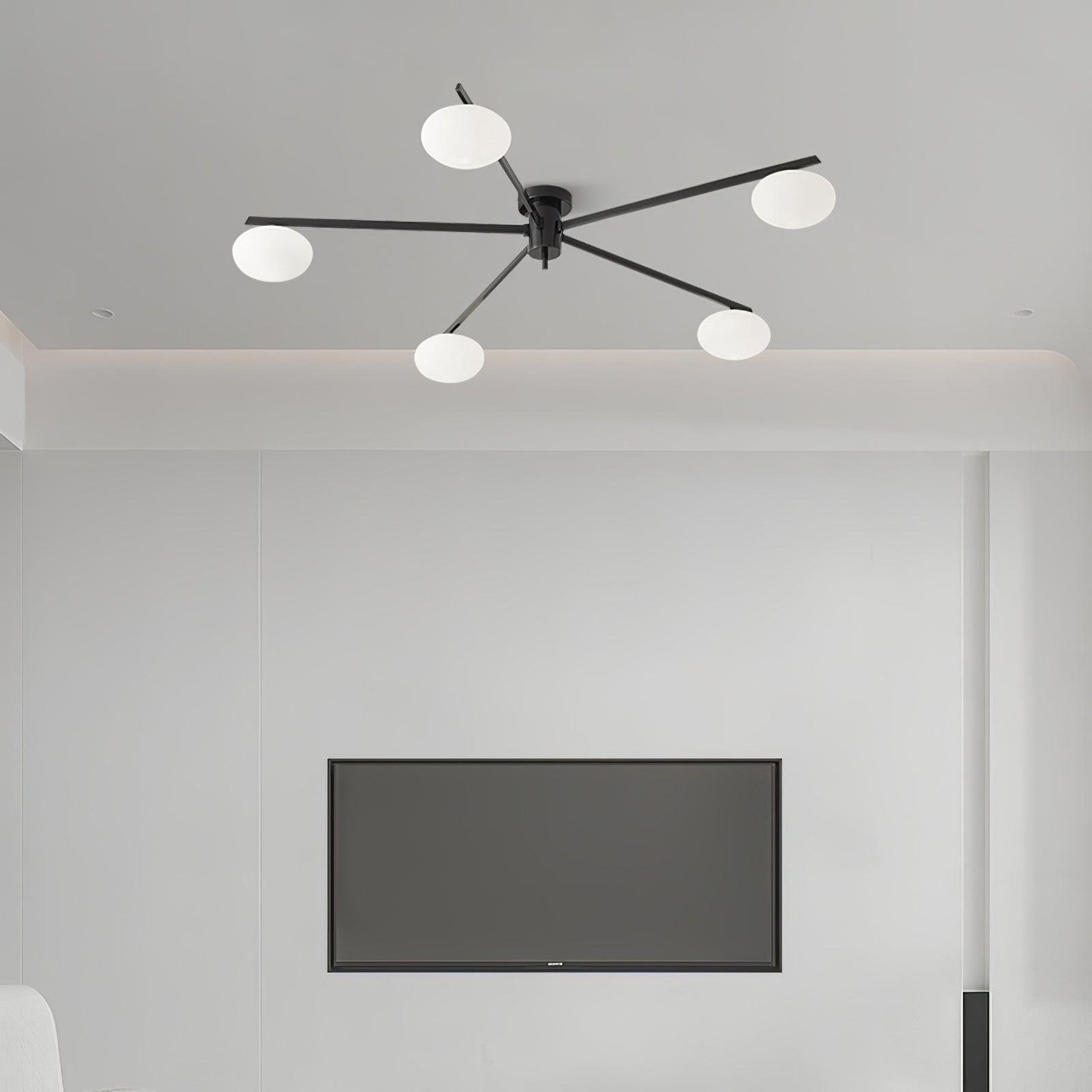Jania Modern Glass Black Ceiling Light