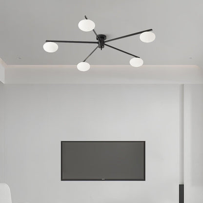 Jania Modern Glass Black Ceiling Light