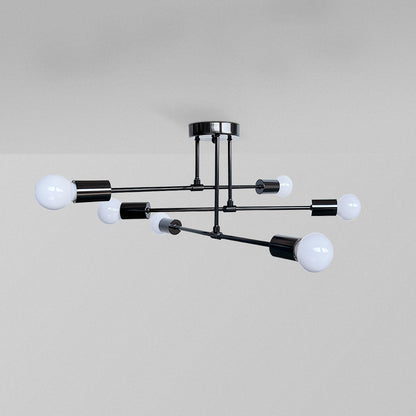 Lindsy Modern Flush Mount Ceiling Light, Gold & Black
