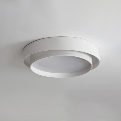 Orina Ceiling Lamp Double Ring Gray&Black&White Cylinder shape
