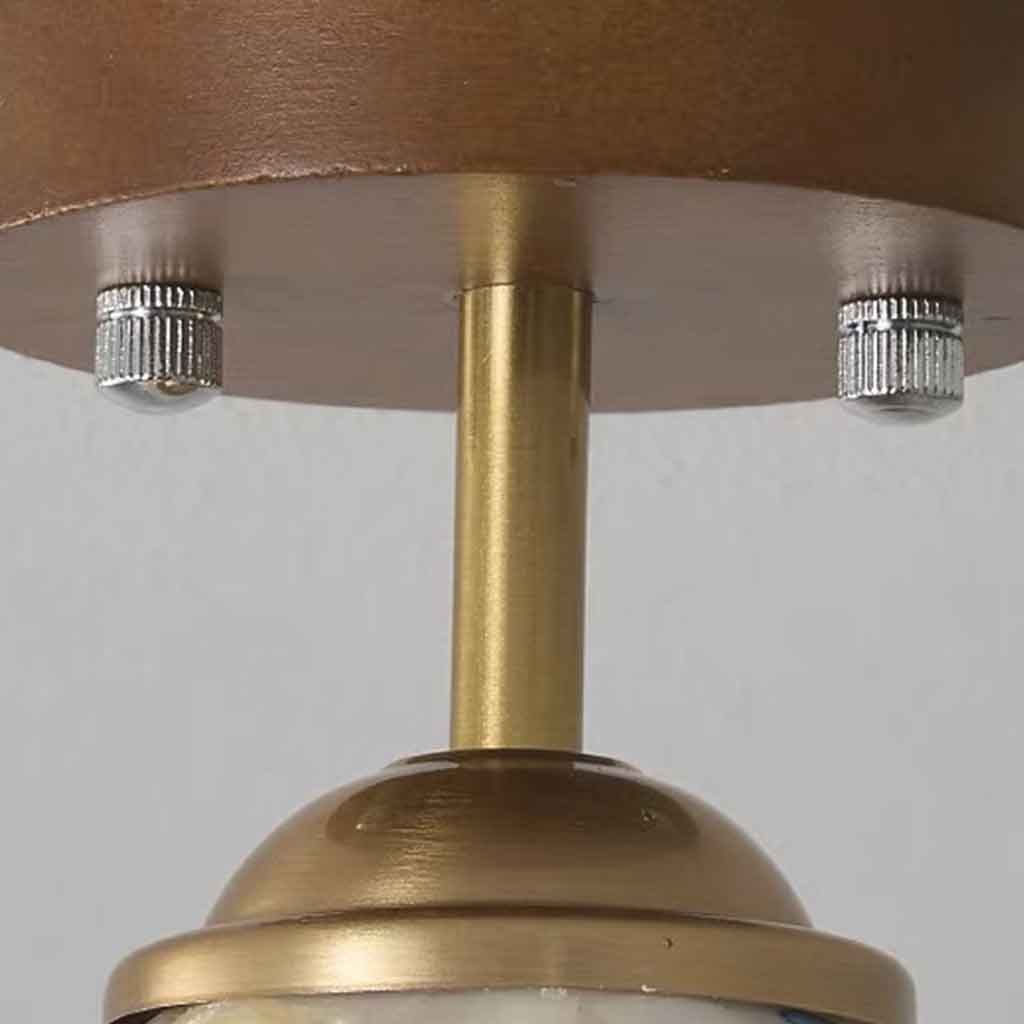Mosaic Colorful Glass Shell Ceiling Light Semi-Flush Mount