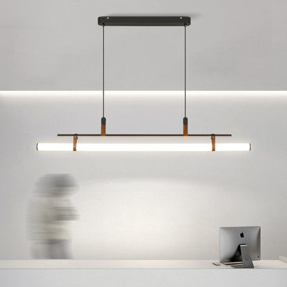 Inari Modern Linear Metal Pendant Light,Black/Gold