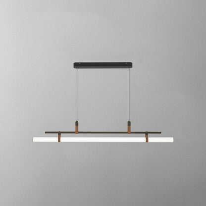 Inari Modern Linear Metal Pendant Light,Black/Gold