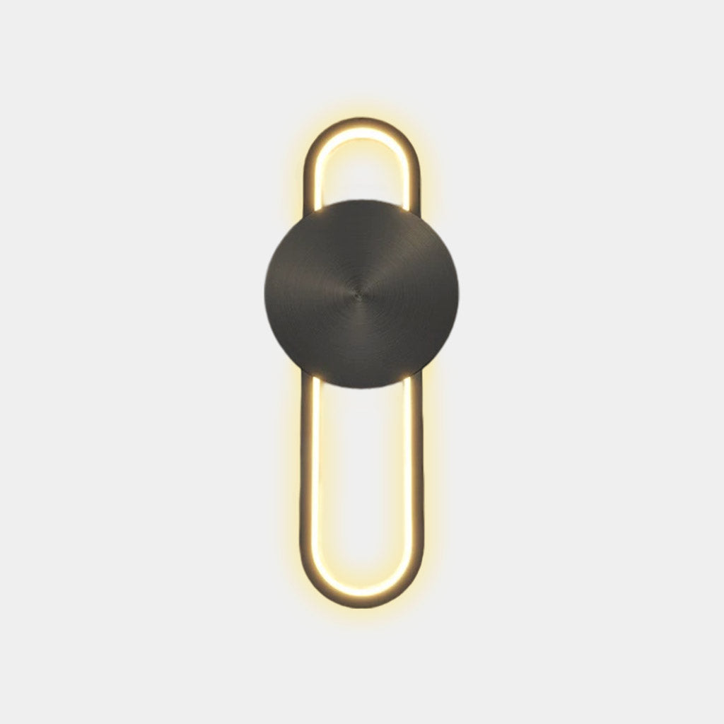 Oval Wall Lamp Aluminum LED, Black / White